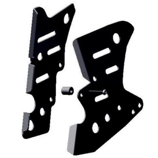 Protections latérales cadre alu noir Yamaha 350 Raptor | MX-Quad