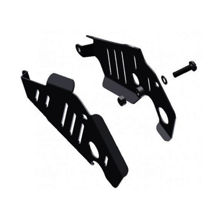 Protections latérales cadre alu noir Yamaha 660 Raptor | MX-Quad