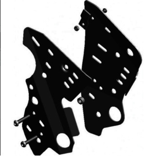 Protections latérales cadre alu noir Yamaha YFZ 450 | MX-Quad