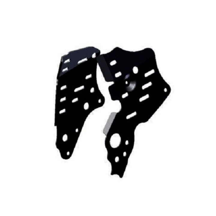 Protections latérales cadre alu noir Yamaha 250 Raptor | MX-Quad