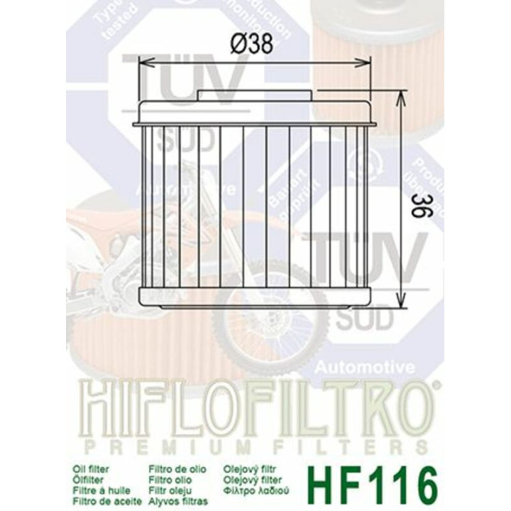 Filtre à huile HIFLO FILTRO TRX 450 R/ER | MX-Quad