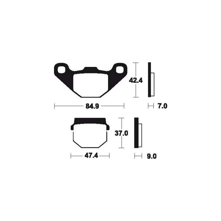 Plaquettes de frein arrière BENDIX MO46 | MX-Quad