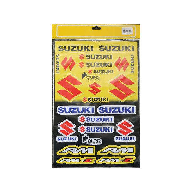 PLANCHE 43cm X 29cm STICKERS AUTOCOLLANT KIT SUZUKI MX