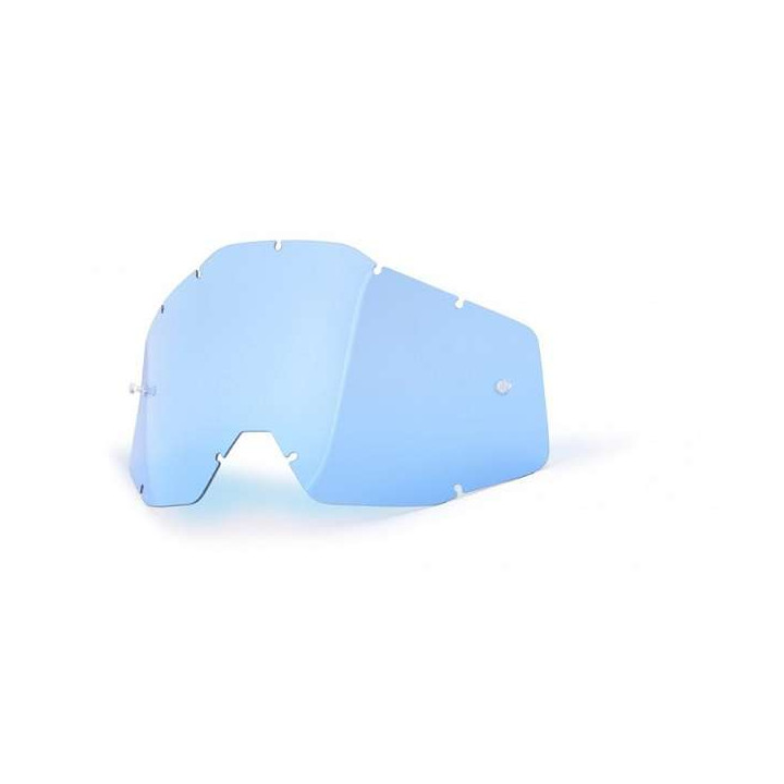 ECRAN REMPLACEMENT POUR MASQUE LUNETTE 100% CROSS RACECRAFT, ACCURI, ET STRATA BLEU
