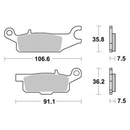 PLAQUETTES DE FREIN AVANT YFM RAPTOR 250 AP RACING 07/14 LMP450OR