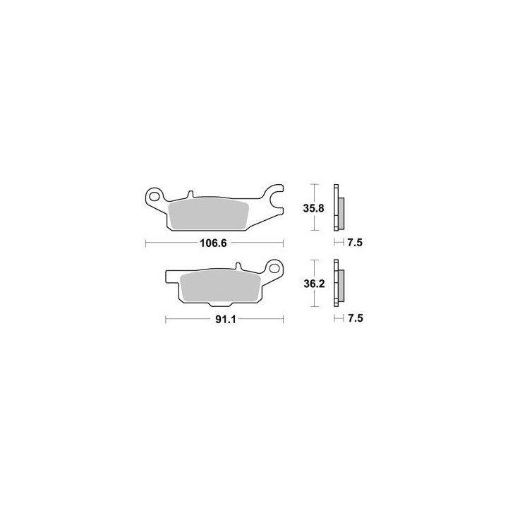 PLAQUETTES DE FREIN AVANT YFM GRIZZLY 550 GAUCHE AP RACING 09/14 LMP450OR