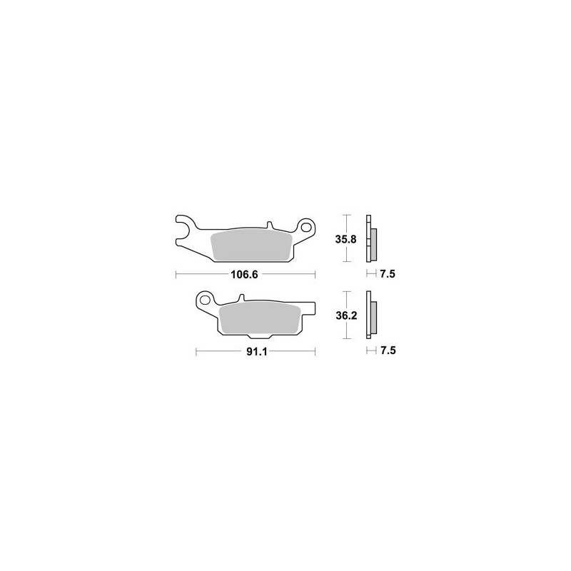 PLAQUETTES DE FREIN AVANT YFM RAPTOR 250 AP RACING 07/14 LMP449OR