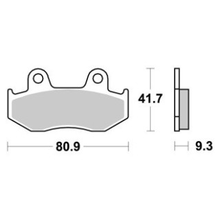 PLAQUETTES DE FREIN ARRIERE YFZ 450 AP RACING 06/15 LMP309OR
