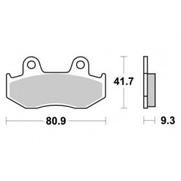 PLAQUETTES DE FREIN ARRIERE YFZR 450 AP RACING 06/15 LMP309OR