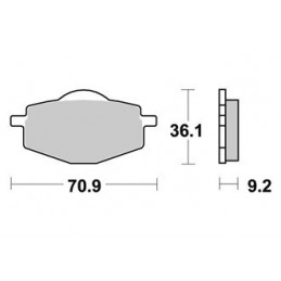 PLAQUETTES DE FREIN AVANT YFM WARRIOR 350 AP RACING 87/88 LMP175OR