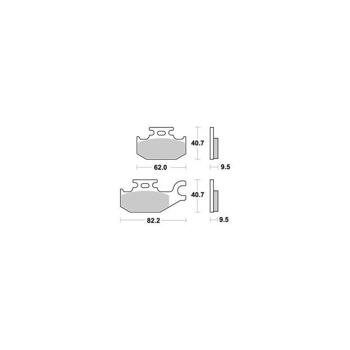 PLAQUETTES DE FREIN ARRIERE YFM BIG BEAR 400 4X4 AP RACING 00/08 LMP354OR