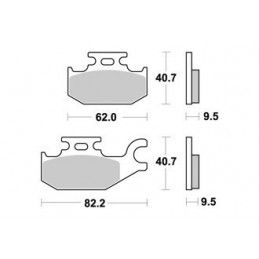 PLAQUETTES DE FREIN ARRIERE YFM KODIAK 400 AP RACING 00/05 LMP354OR