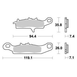 PLAQUETTES DE FREIN AVANT KFX 450 AP RACING 07/14 LMP401OR
