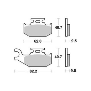 PLAQUETTES DE FREIN ARRIERE RENEGADE 800 AP RACING 07/11 LMP367OR