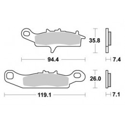 PLAQUETTES DE FREIN AVANT KFX 700 AP RACING 08/14 LMP398OR