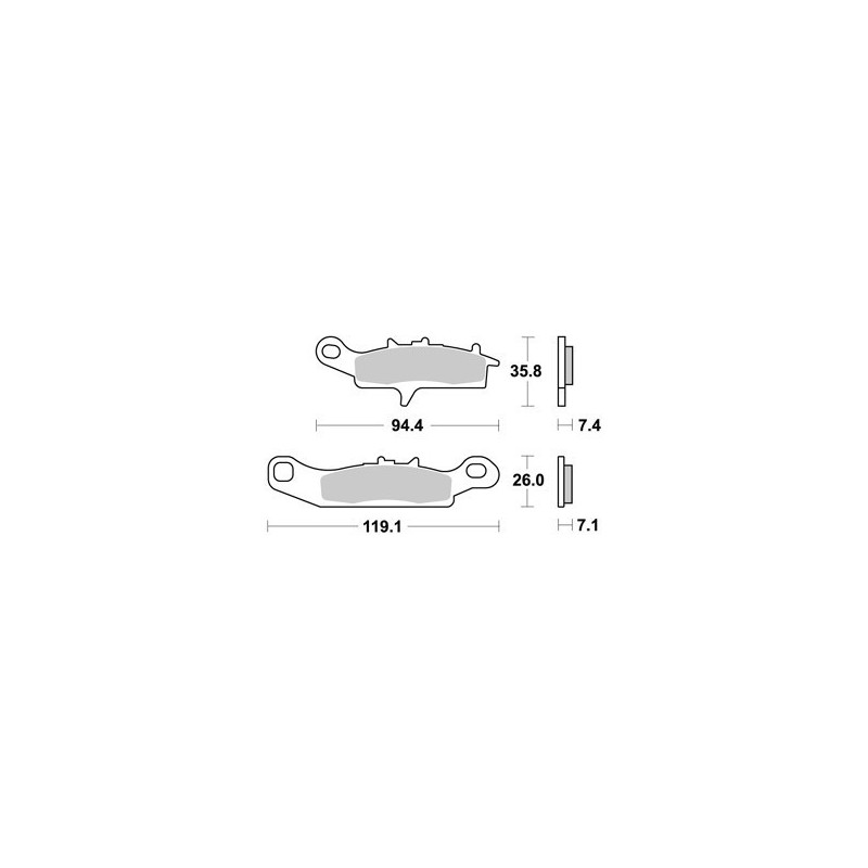 PLAQUETTES DE FREIN AVANT KFX 700 AP RACING 08/14 LMP398OR