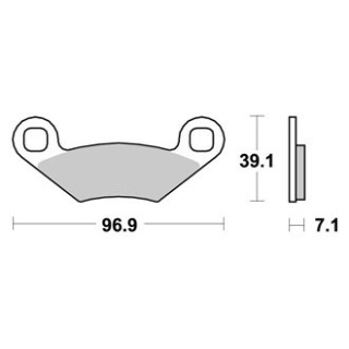 PLAQUETTES DE FREIN AVANT SCRAMBLER 500 4X4 AP RACING 08/12 LMP242AOR