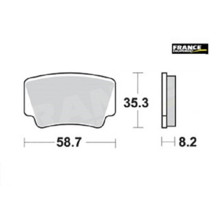 PLAQUETTES DE FREIN ARRIERE SX 450 AP RACING 09/11 LMP467ORR