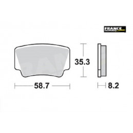 PLAQUETTES DE FREIN ARRIERE SX 505 AP RACING 09/11 LMP467ORR