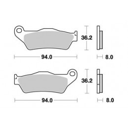 PLAQUETTES DE FREIN AVANT XC 450 AP RACING 04/08 LMP271OR