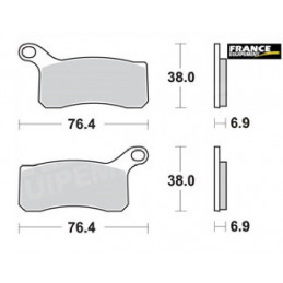 PLAQUETTES DE FREIN AVANT XC 525 AP RACING 08/11 LMP466OR