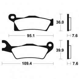 PLAQUETTES DE FREIN ARRIERE RENEGADE 1000 AP RACING 12 LMP510OR