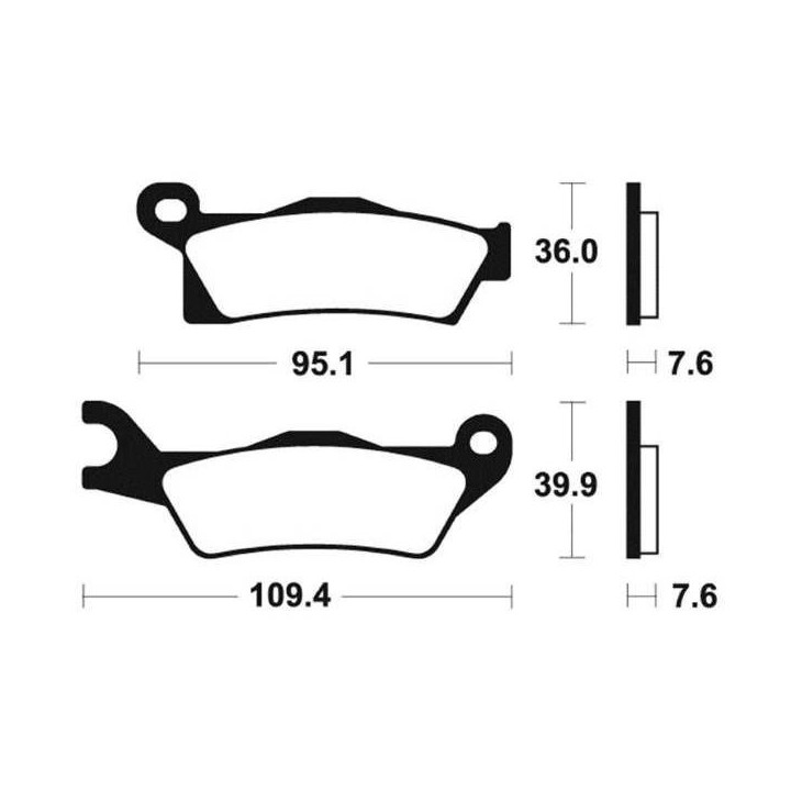 PLAQUETTES DE FREIN ARRIERE OUTLANDER 800 AP RACING 12 LMP510OR